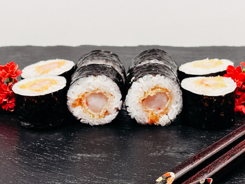 Hosomaki z krewetką w panko